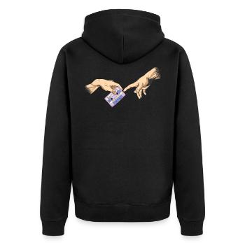 Chemise Vaporwave Cassette Gott Aesthetic Synthwave - Veste à capuche bio Premium Unisexe - noir - Dos - Nico (187cm)