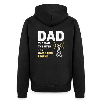 Cadeau amateur de radio amateur - Veste à capuche bio Premium Unisexe - noir - Dos - Nico (187cm)
