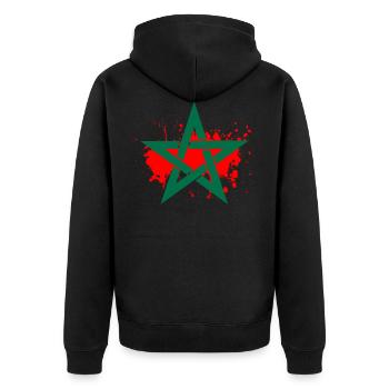 étoile marocaine maroc - Veste à capuche bio Premium Unisexe - noir - Dos - Nico (187cm)
