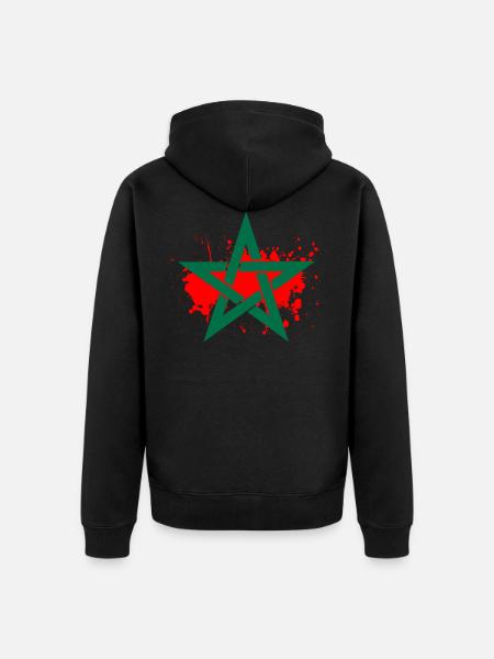Marokkaanse ster Marokko - Uniseks Premium bio ziphoodie - zwart