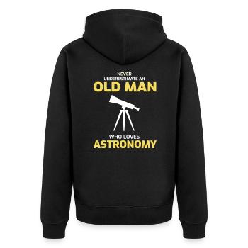 Astronomie - Veste à capuche bio Premium Unisexe - noir - Dos - Nico (187cm)