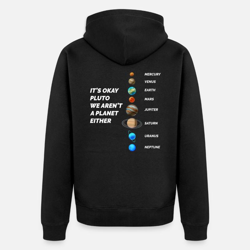 Cadeau drôle d'astronomie - Veste à capuche bio Premium Unisexe - noir