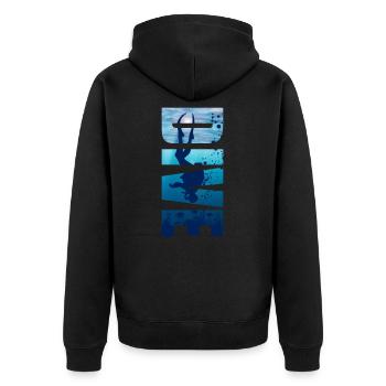 Diver Dive Divemaster Diving Diver Sea - Veste à capuche bio Premium Unisexe - noir - Dos - Nico (187cm)