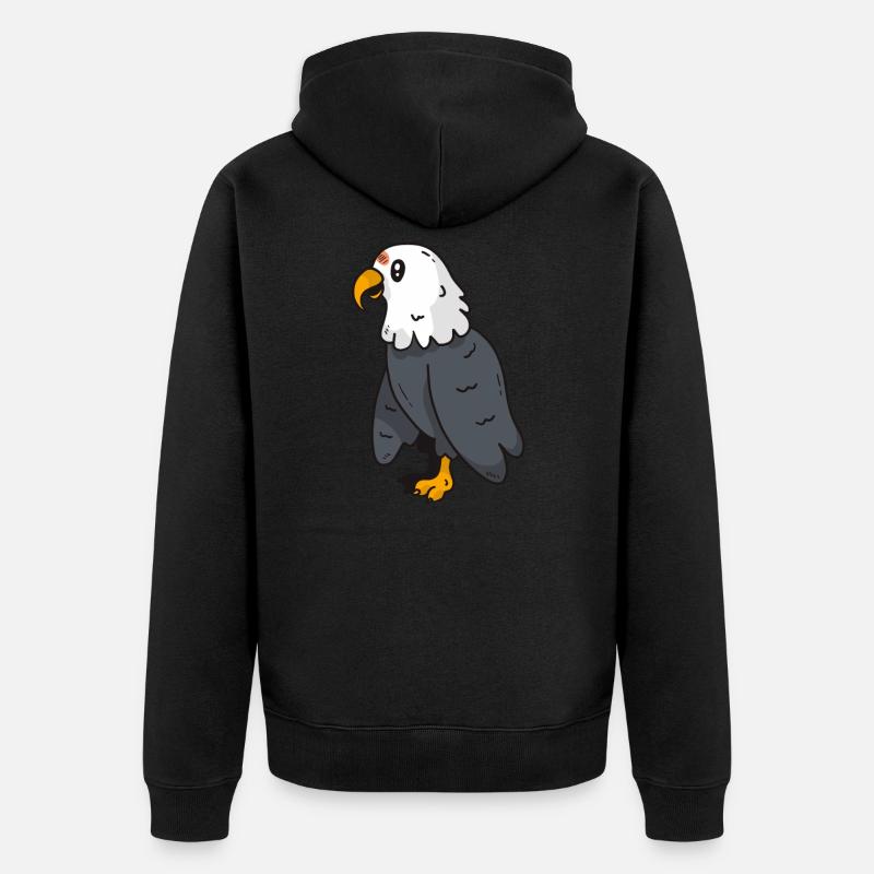 aigle rapace douce image - Veste à capuche bio Premium Unisexe - noir