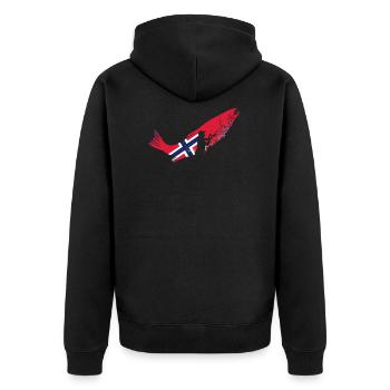 Pêcheur pêcheur pêcheur norvège pêcheur - Veste à capuche bio Premium Unisexe - noir - Dos - Nico (187cm)