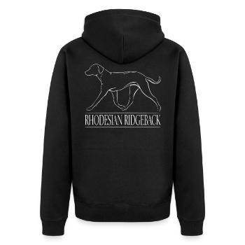 RHODESIAN RIDGEBACK lion chien chiens chien wilsigns - Veste à capuche bio Premium Unisexe - noir - Dos - Nico (187cm)