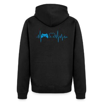 Gamer gamers - Veste à capuche bio Premium Unisexe - noir - Dos - Nico (187cm)
