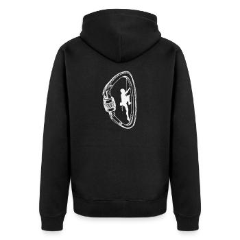 Escalade grimpeurs bloc rochers - Veste à capuche bio Premium Unisexe - noir - Dos - Nico (187cm)