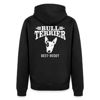 Cadeau d'amant de chien Bull Terrier Bully - Veste à capuche bio Premium Unisexe - noir - Dos - Nico (187cm)