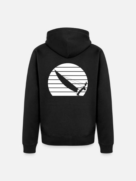 Catamaran before sunset - Unisex Premium Organic Zip Hoodie - black