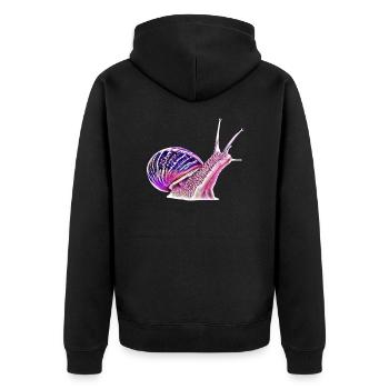 limace - Veste à capuche bio Premium Unisexe - noir - Dos - Nico (187cm)