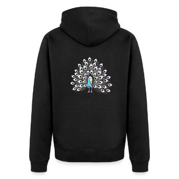 paon - Veste à capuche bio Premium Unisexe - noir - Dos - Nico (187cm)