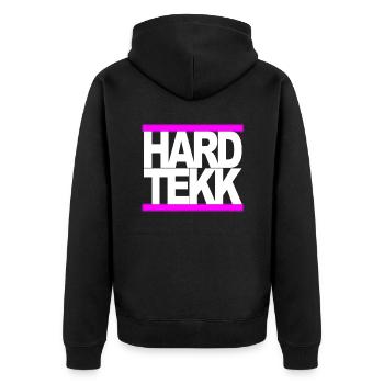 HARDTEKK - Veste à capuche bio Premium Unisexe - noir - Dos - Nico (187cm)