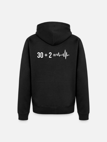 Wiederbelebung Rettungsdienst - Unisex Premium Bio Zip Hoodie - Schwarz