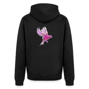 oiseau - Veste à capuche bio Premium Unisexe - noir - Dos - Nico (187cm)