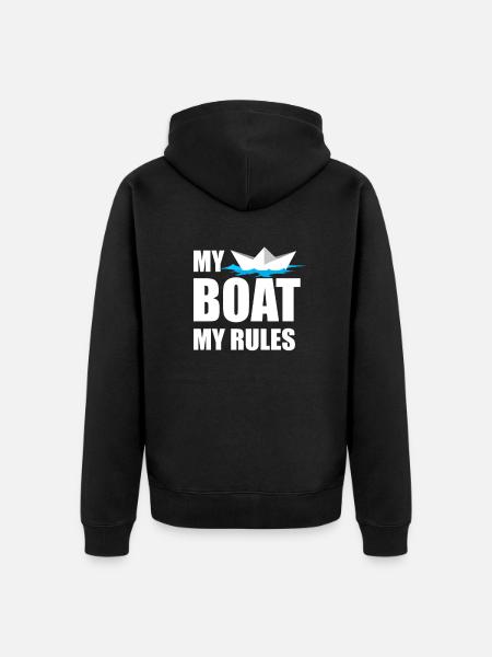 Boating Funny Boat Quote Gift - Unisex Premium Organic Zip Hoodie - black