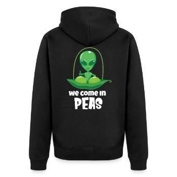 Alien Ufo Alien Aliens Area 51 - Unisex Premium Organic Zip Hoodie - black - Back - Nico (187cm)