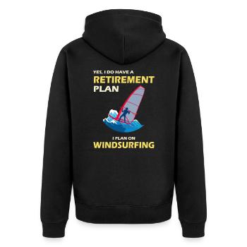 Windsurfer Windsurfing Ocean Summer Gift - Veste à capuche bio Premium Unisexe - noir - Dos - Nico (187cm)