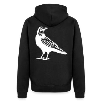 Les corbeaux sont des ratons laveurs - Veste à capuche bio Premium Unisexe - noir - Dos - Nico (187cm)