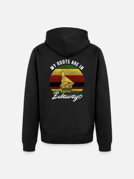 Bulawayo - Unisex Premium Organic Zip Hoodie - black