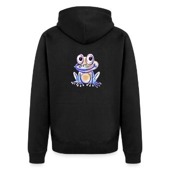 grenouille - Veste à capuche bio Premium Unisexe - noir - Dos - Nico (187cm)
