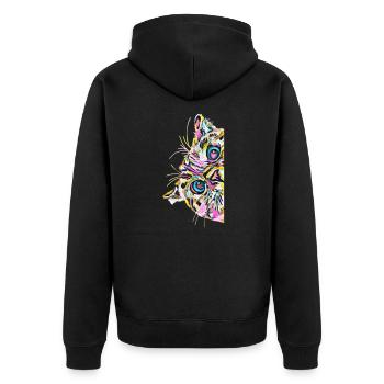chat - Veste à capuche bio Premium Unisexe - noir - Dos - Nico (187cm)