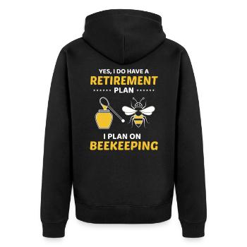 Amateurs d'apiculture cadeau d'abeille apiculteur - Veste à capuche bio Premium Unisexe - noir - Dos - Nico (187cm)