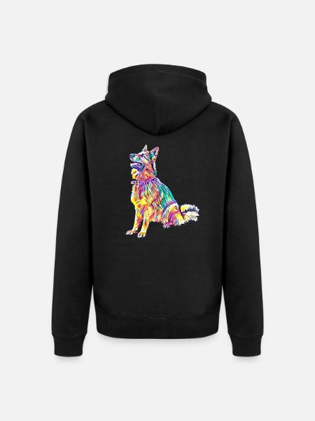 German Shepherd - Unisex Premium Organic Zip Hoodie - black