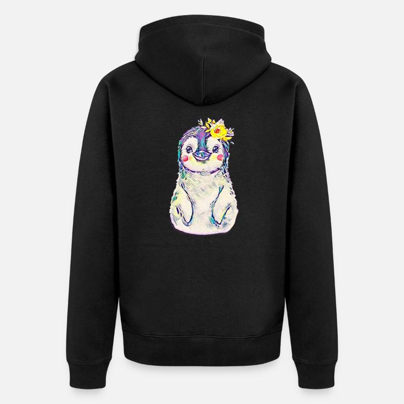 Pingouin - Veste à capuche bio Premium Unisexe - noir