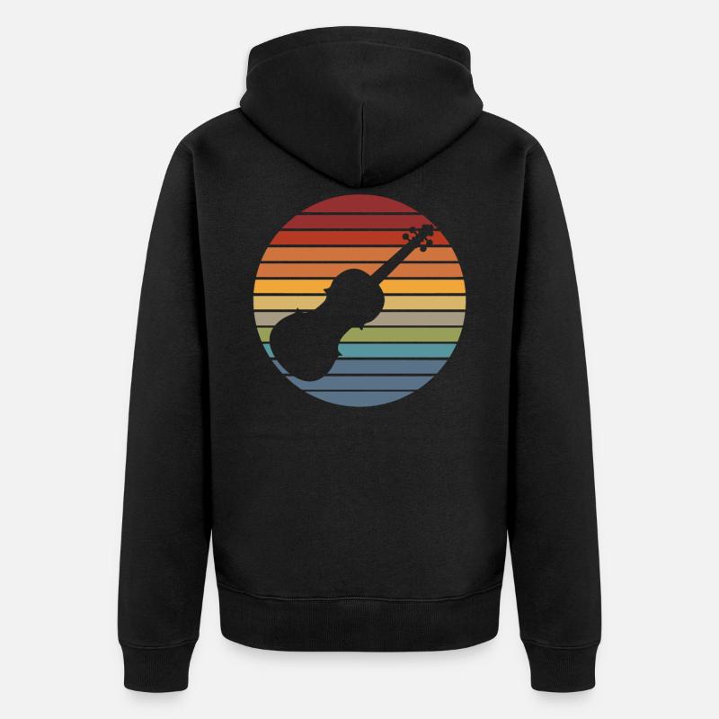 Cadeau violon violoniste - Veste à capuche bio Premium Unisexe - noir