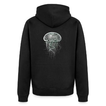 méduse - Veste à capuche bio Premium Unisexe - noir - Dos - Nico (187cm)