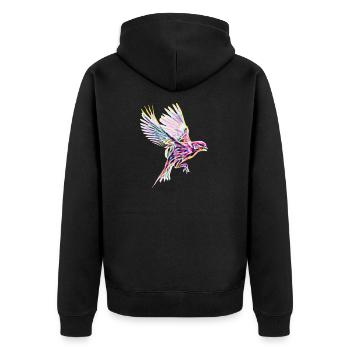 oiseau - Veste à capuche bio Premium Unisexe - noir - Dos - Nico (187cm)