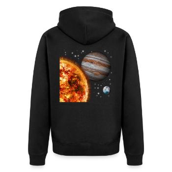 espace - Veste à capuche bio Premium Unisexe - noir - Dos - Nico (187cm)