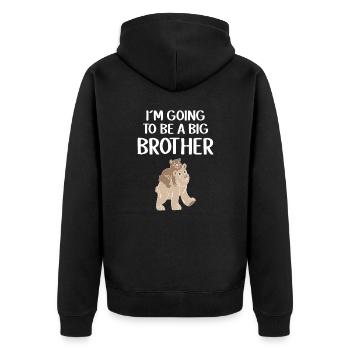 Chemise cadeau grand frère - Veste à capuche bio Premium Unisexe - noir - Dos - Nico (187cm)