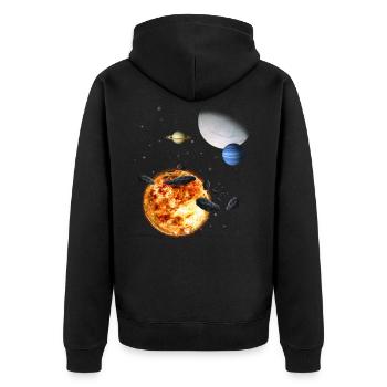 Univers - Veste à capuche bio Premium Unisexe - noir - Dos - Nico (187cm)