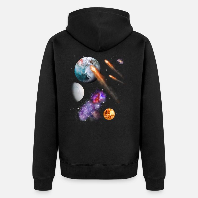 Univers - Veste à capuche bio Premium Unisexe - noir