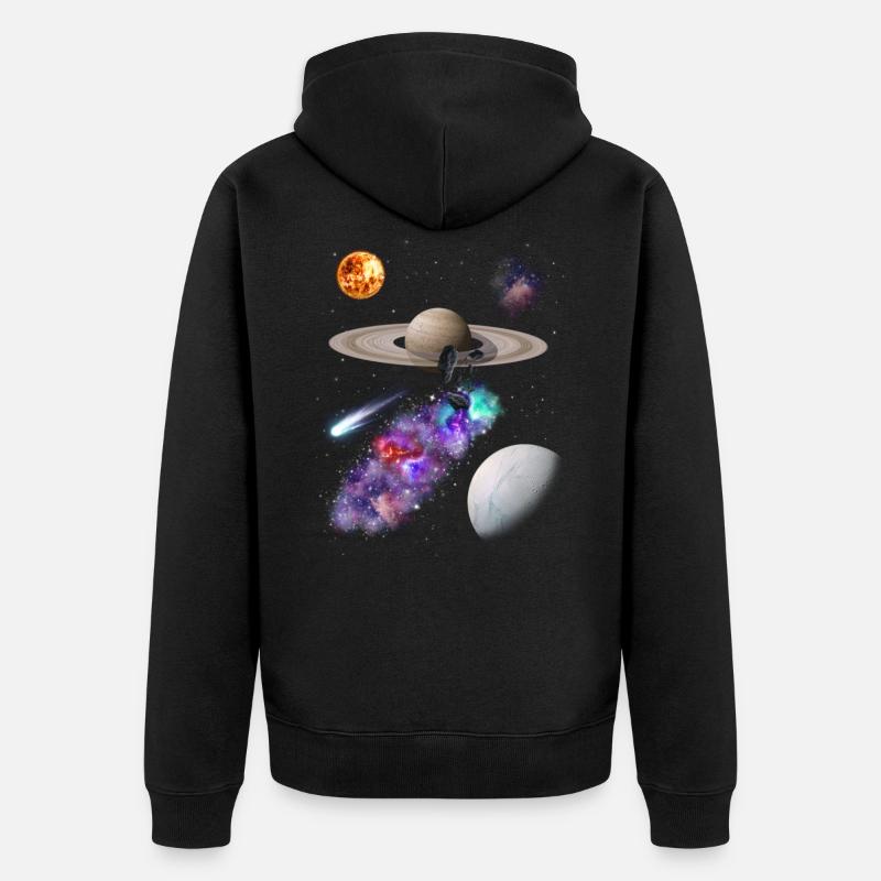 Espace - Veste à capuche bio Premium Unisexe - noir