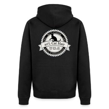 Chemise 80% coton 20% poil de chat - Veste à capuche bio Premium Unisexe - noir - Dos - Nico (187cm)