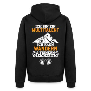 Idée cadeau polyvalente - Veste à capuche bio Premium Unisexe - noir - Dos - Nico (187cm)