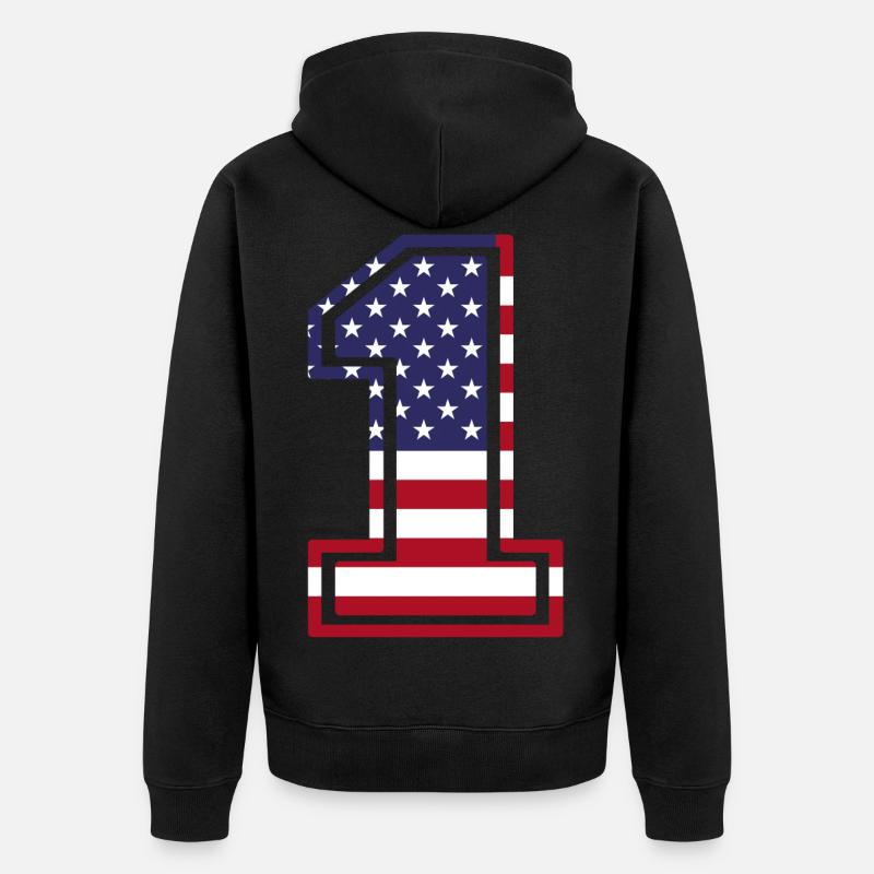 États-Unis - Veste à capuche bio Premium Unisexe - undefined