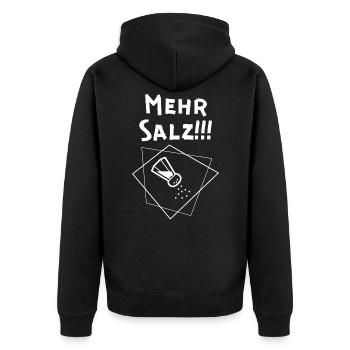 Plus de sel - Veste à capuche bio Premium Unisexe - noir - Dos - Nico (187cm)