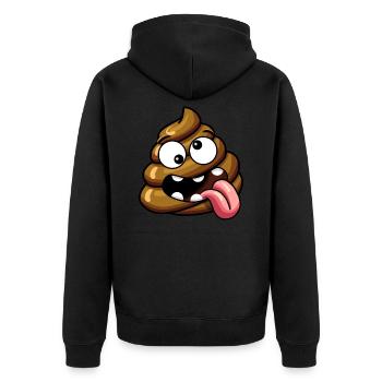 Crazy bunch of shit - Unisex Premium Organic Zip Hoodie - black - Back - Nico (187cm)
