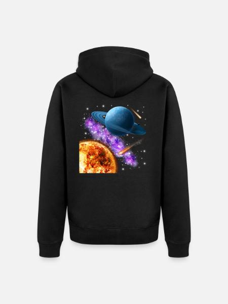 espace - Veste à capuche bio Premium Unisexe - noir