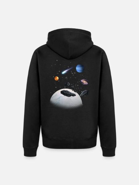 Solar system - Unisex Premium Organic Zip Hoodie - black