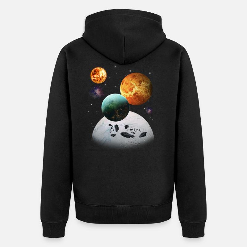 espace - Veste à capuche bio Premium Unisexe - noir