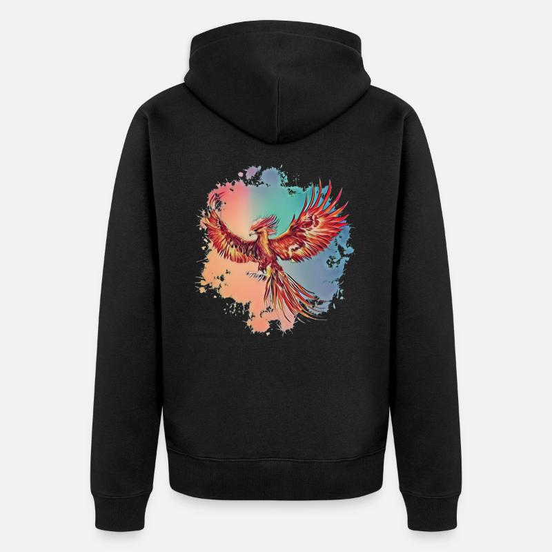 Phénix - Veste à capuche bio Premium Unisexe - noir
