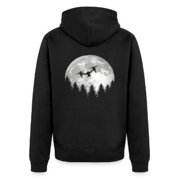 Drone Drone Drones for Drone Pilots - Unisex Premium Organic Zip Hoodie - black - Back - Nico (187cm)