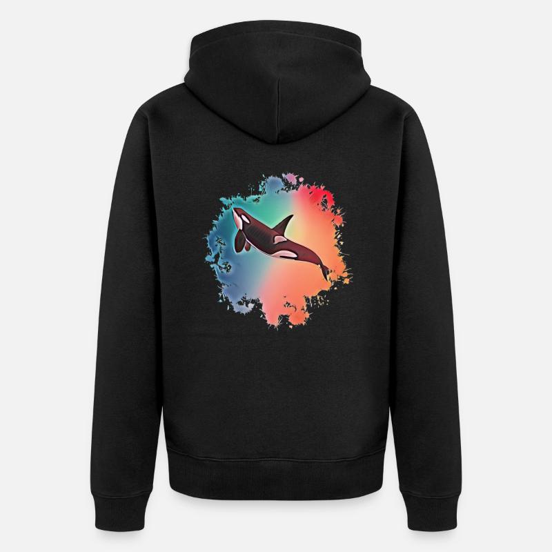 Orca - Unisex Premium Bio Zip Hoodie - Schwarz