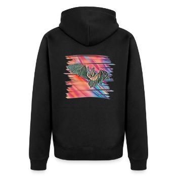 chauve souris - Veste à capuche bio Premium Unisexe - noir - Dos - Nico (187cm)