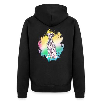 dalmatien - Veste à capuche bio Premium Unisexe - noir - Dos - Nico (187cm)